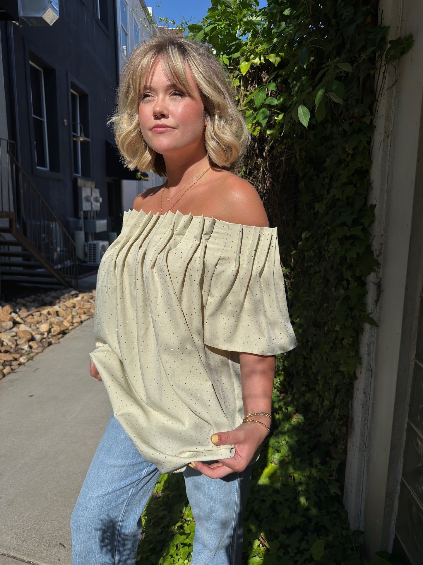 Pleated Babydoll Dress