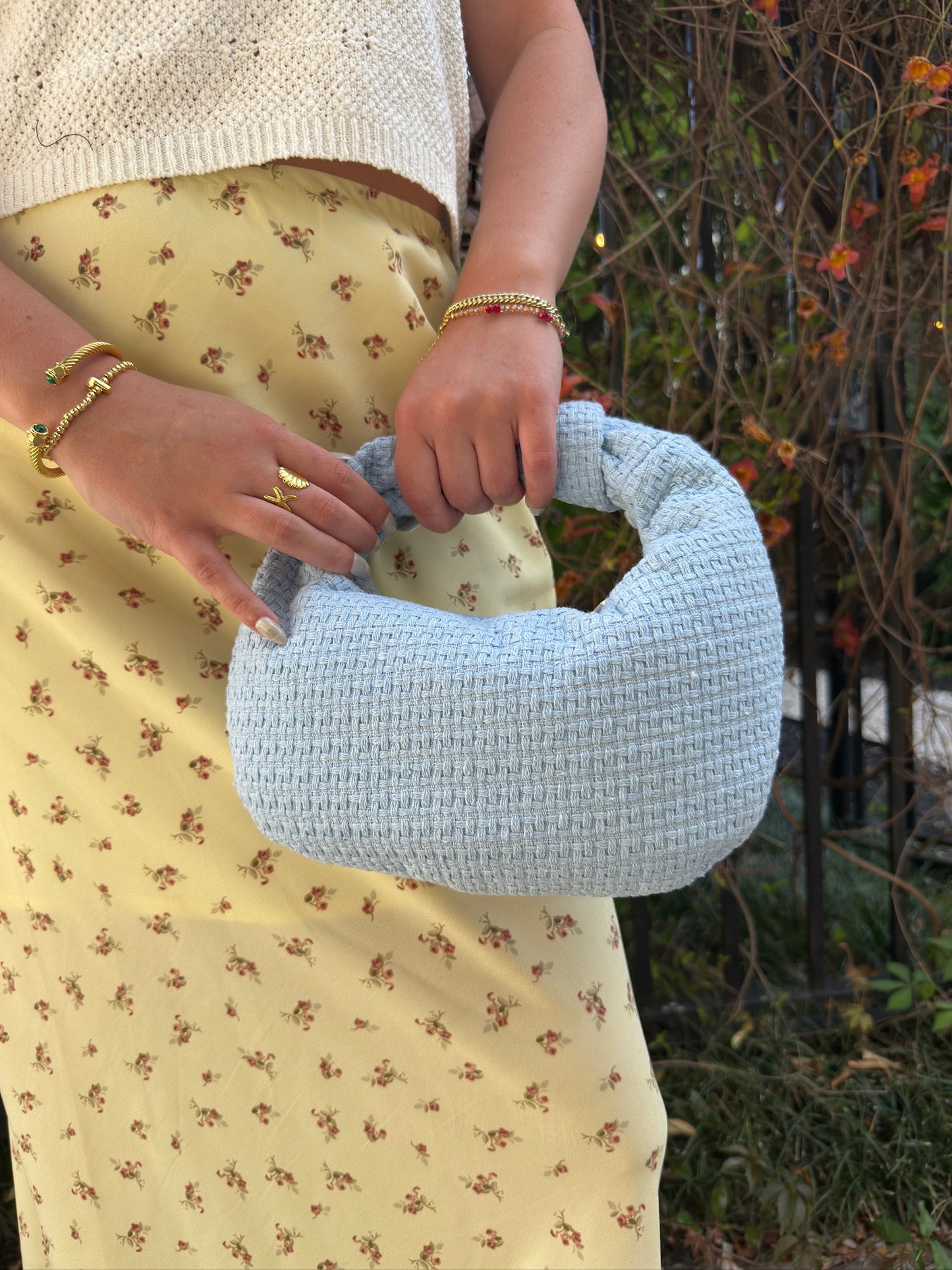 Baby Blue Hand Purse