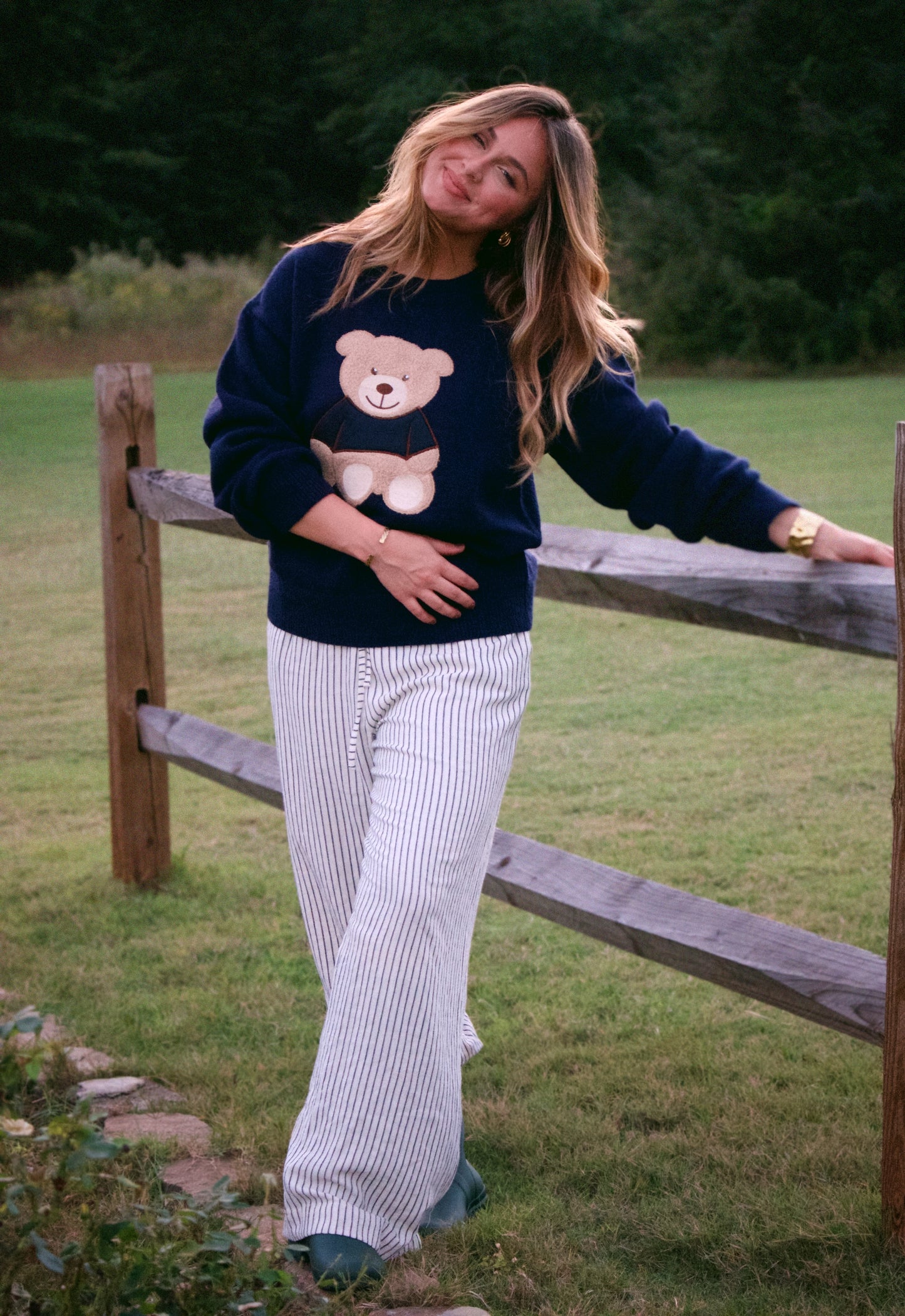 Teddy Navy Sweater