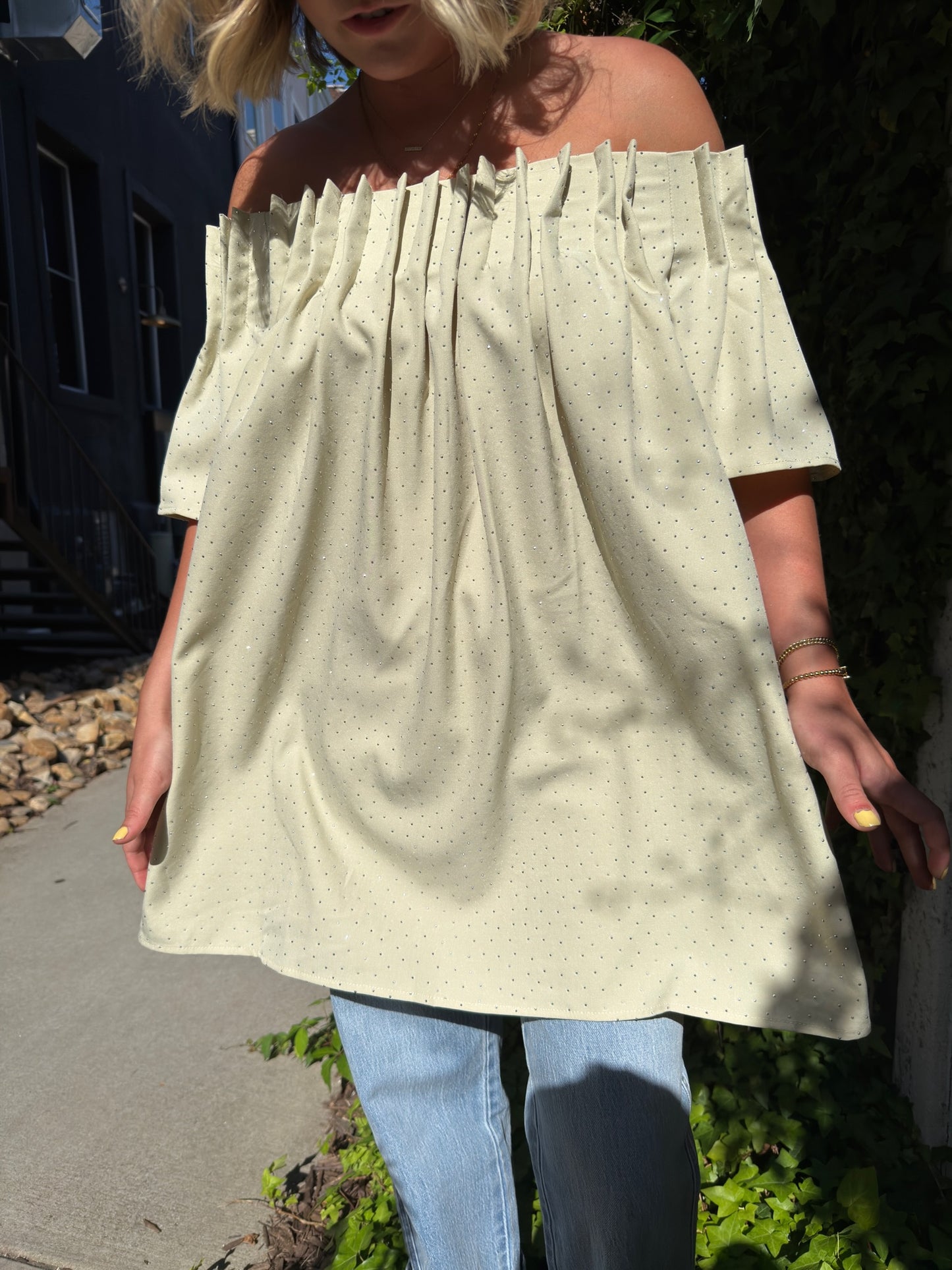 Pleated Babydoll Dress