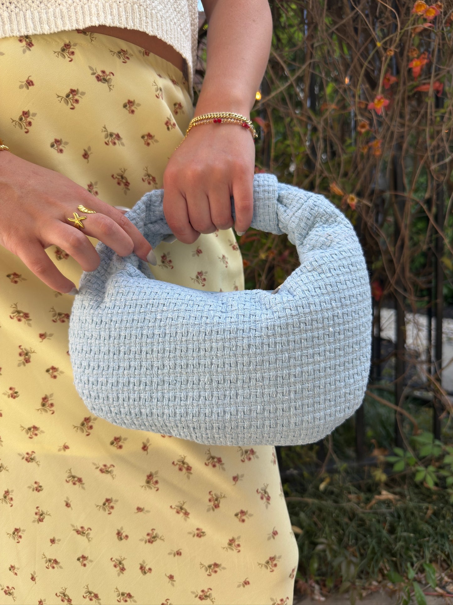 Baby Blue Hand Purse