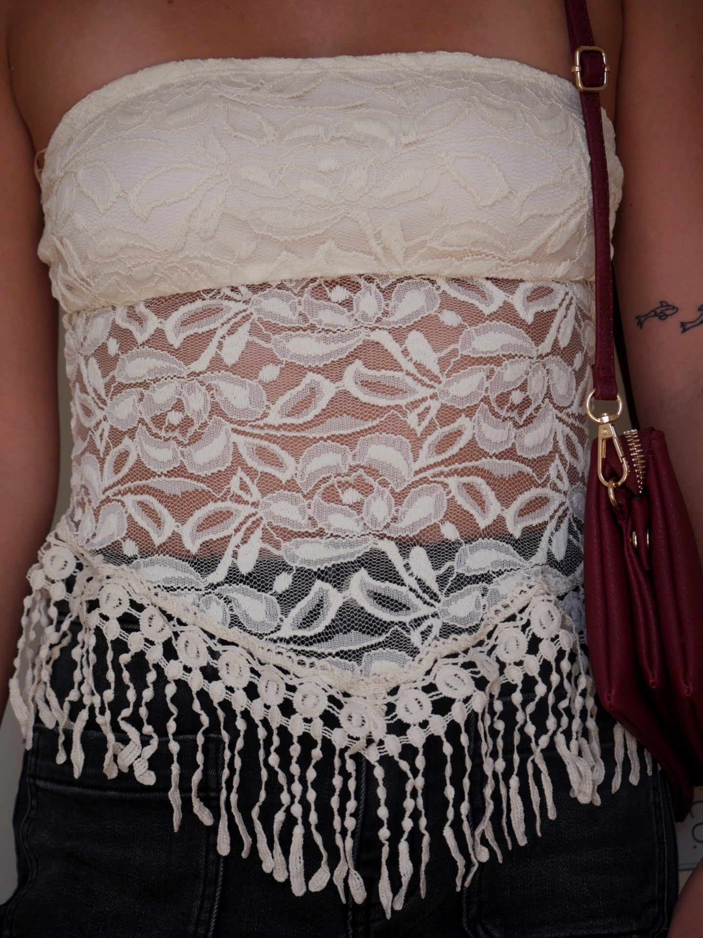 Collectique Wild Her Lace Top Top Collectique Small