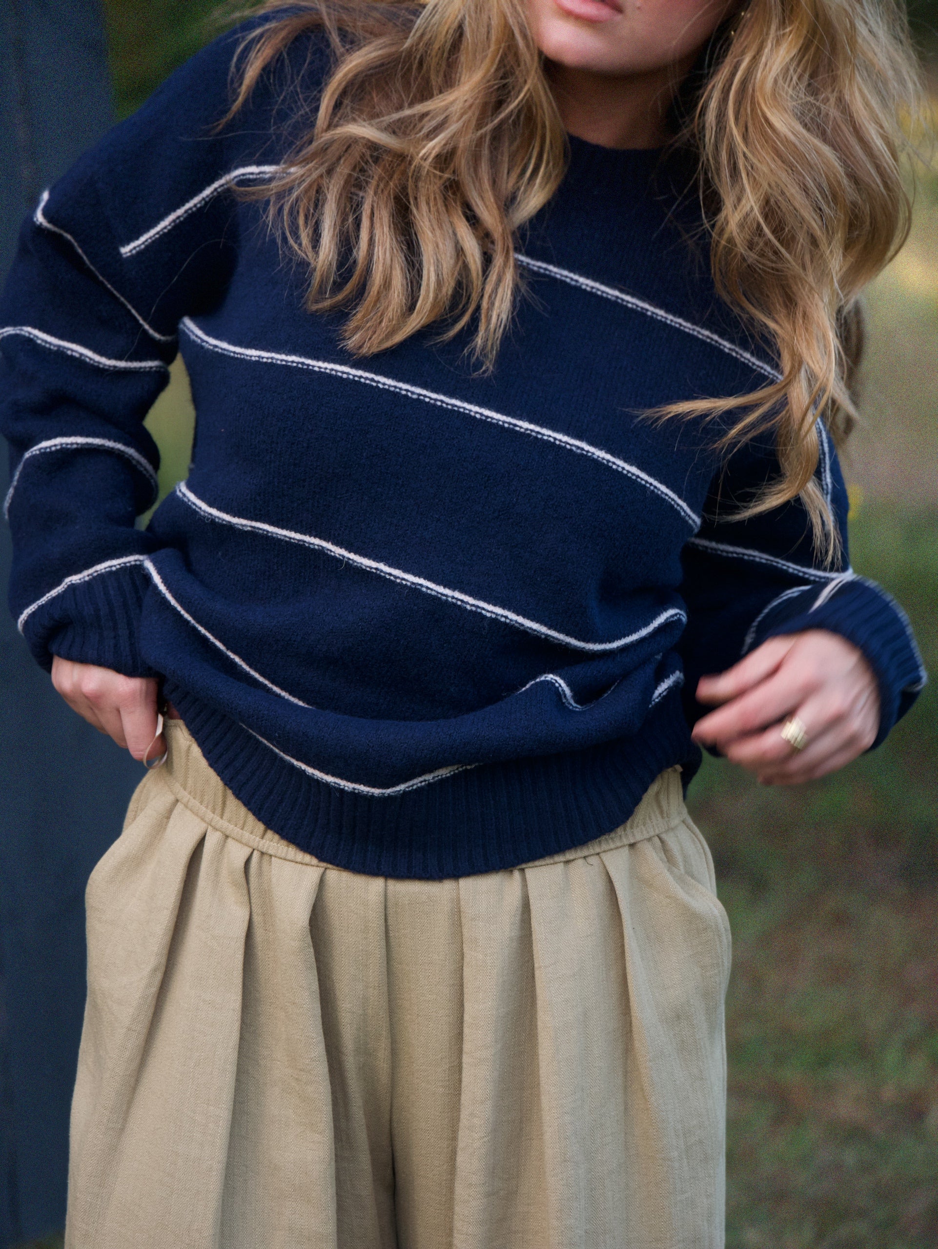 Leah Navy Sweater