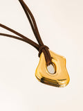 Ceyvan 18K Gold Non-Tarnish Leather Cord Pendant Necklace