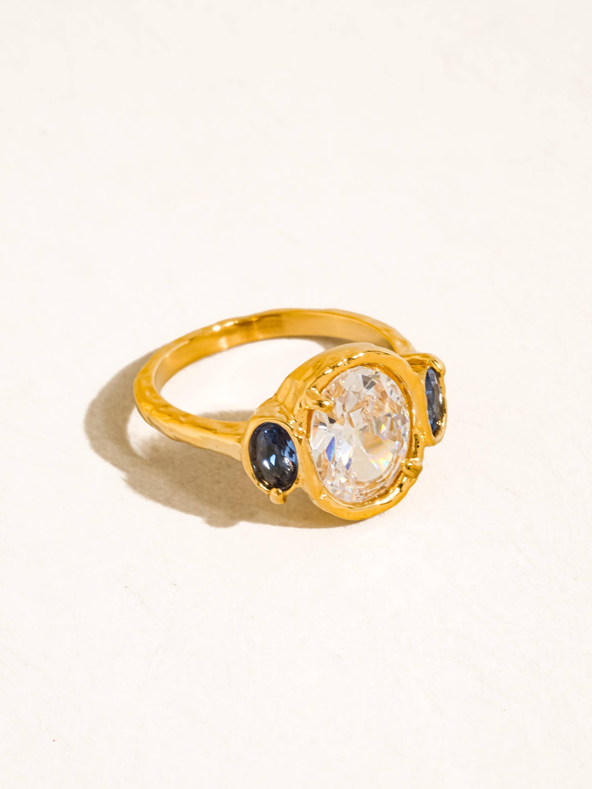 Chamonix 18K Gold Non-Tarnish Vintage Statement Trio Ring