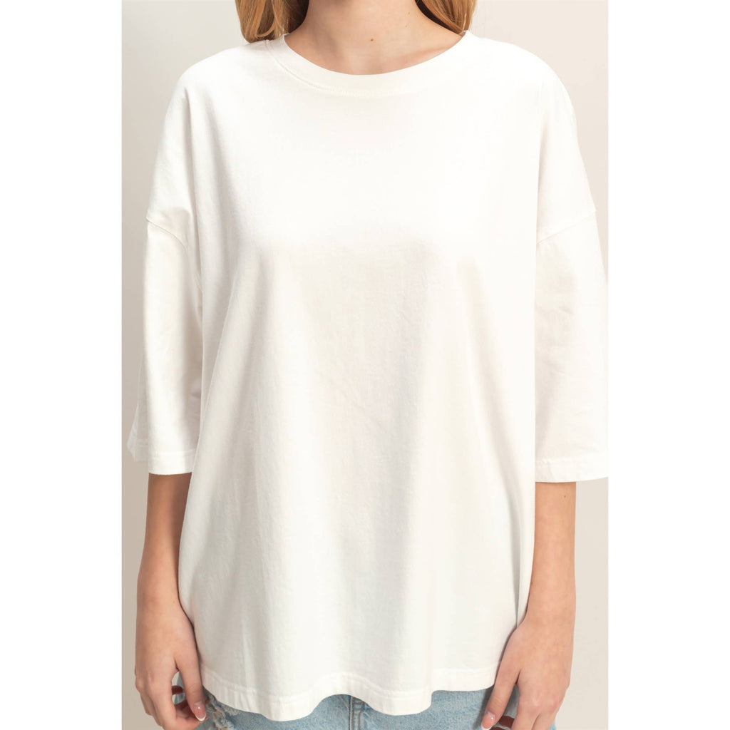 Oversized Crew Neck Top