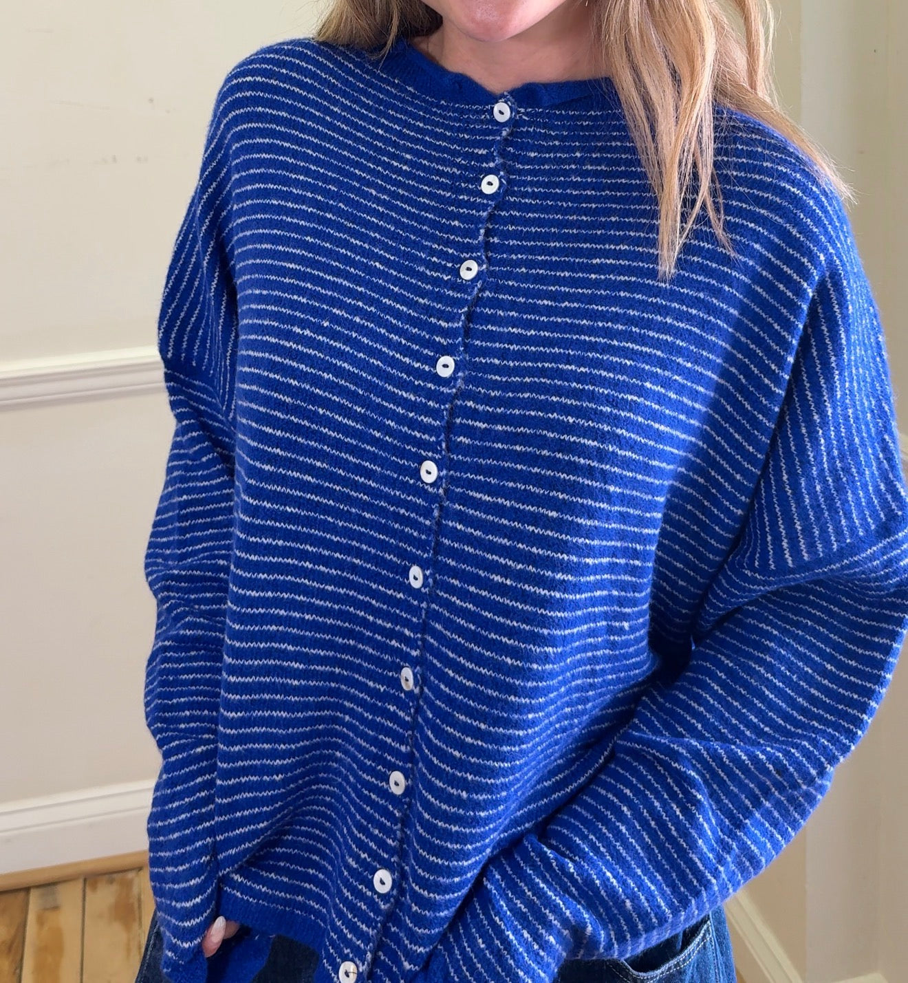 Piper Cardigan - Pin Striped