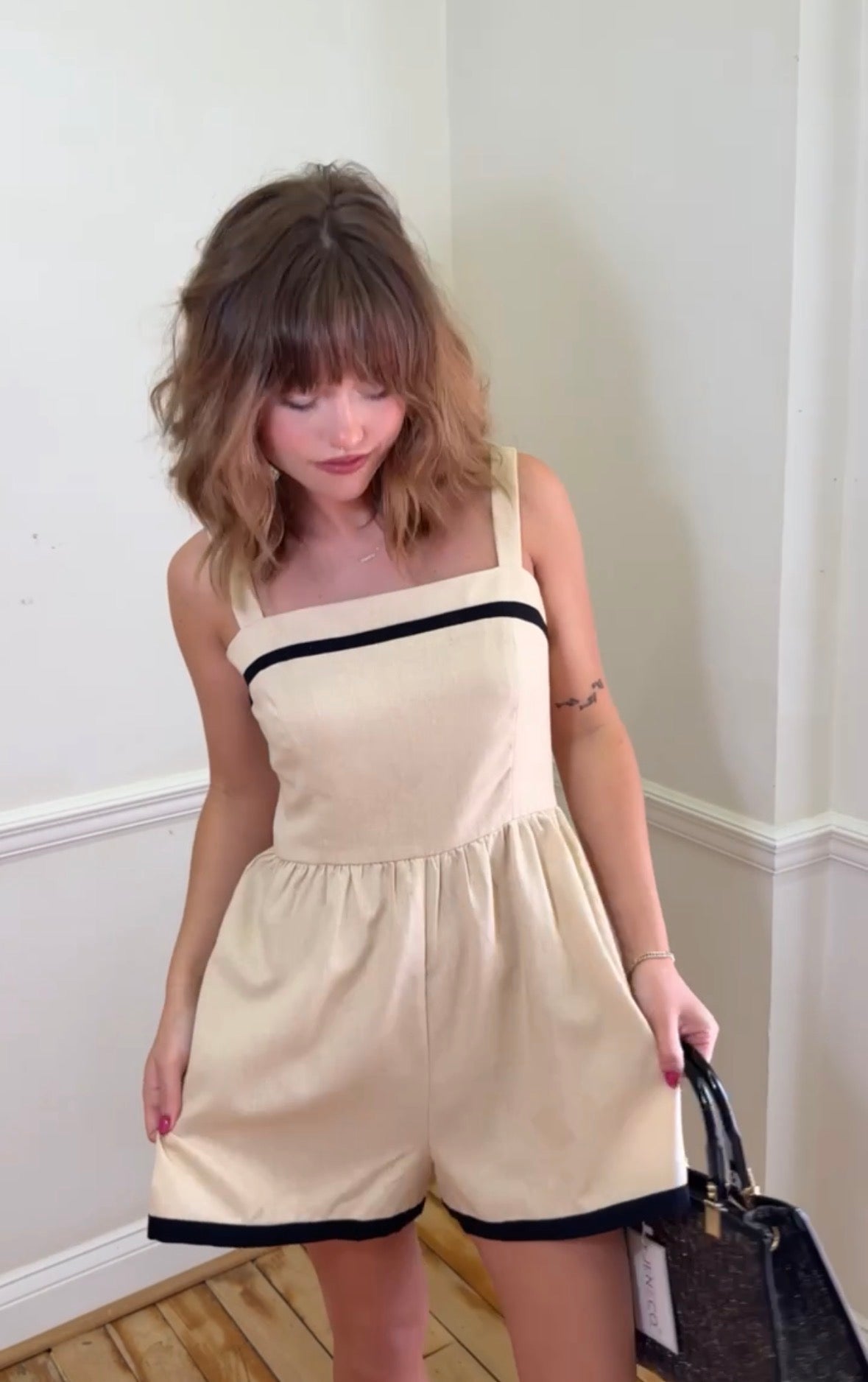 Elegant Contrast Romper