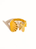 Étoilé 18K Gold Non-Tarnish Star and Shell Ring