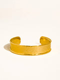 18K Gold Non-Tarnish Hammered Cuff Bracelet