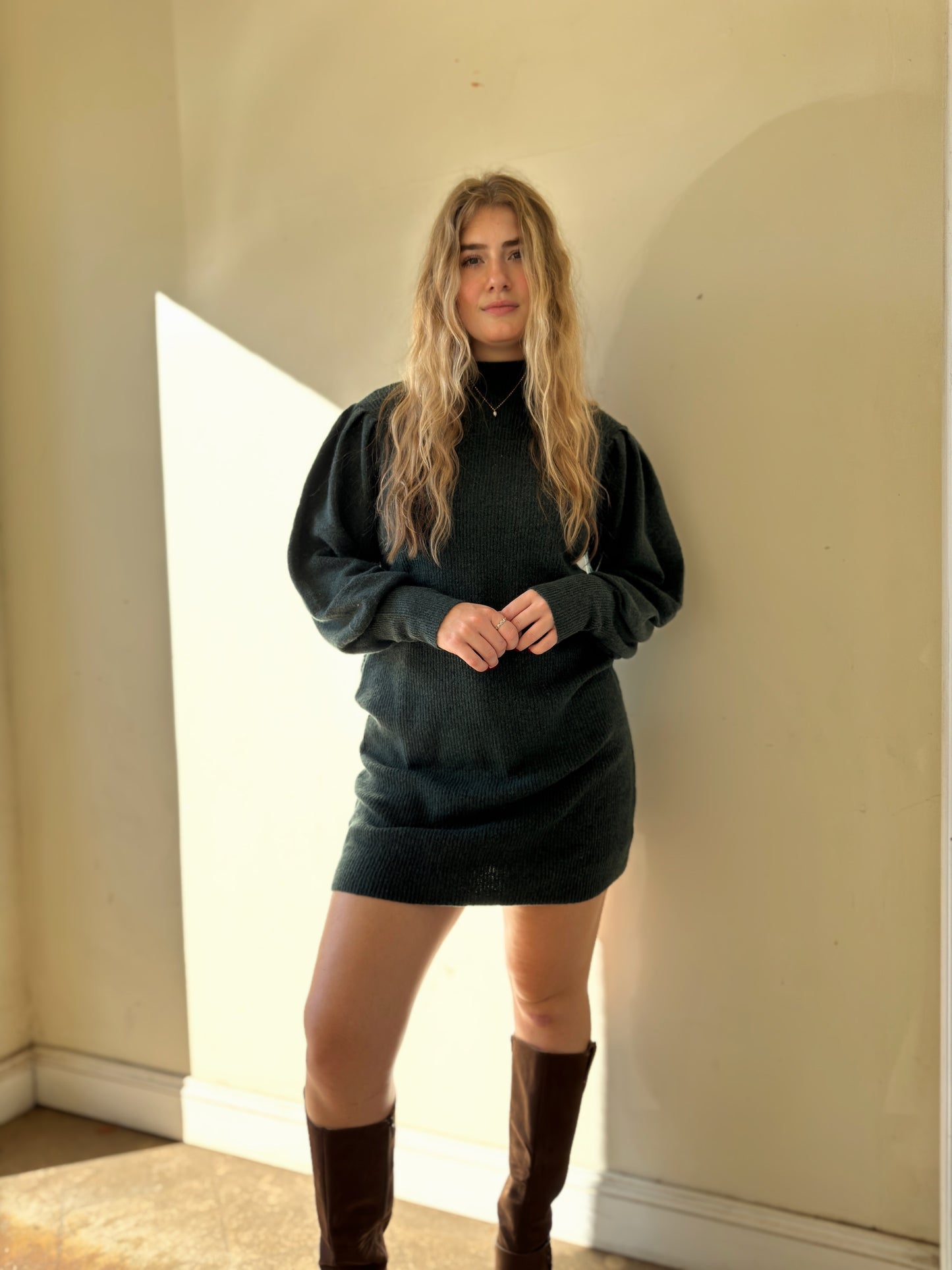 Hunter Green Sweater Dress