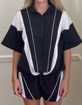 Nylon & mesh contrast shorts
