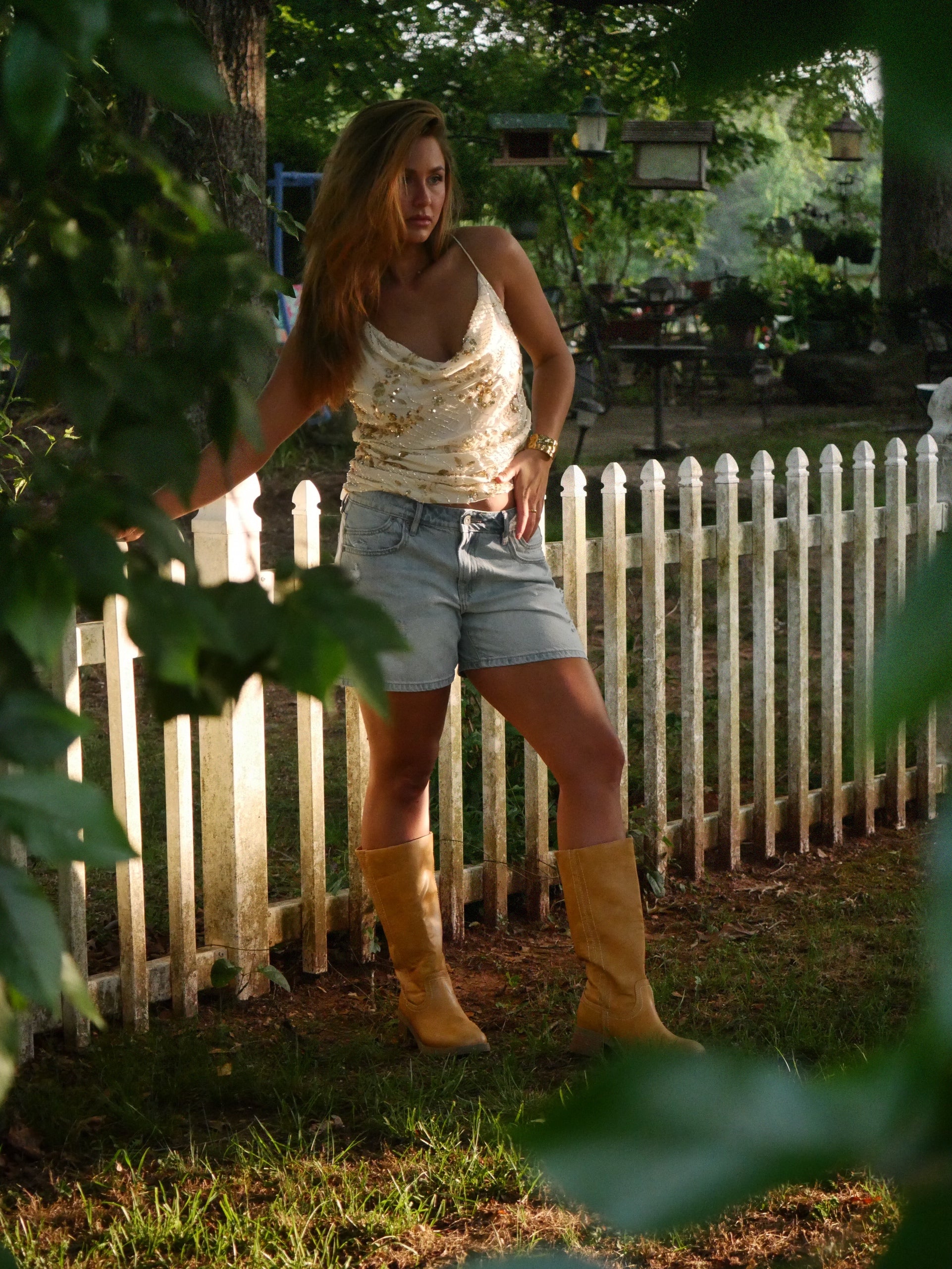 AURYA Beaded Top