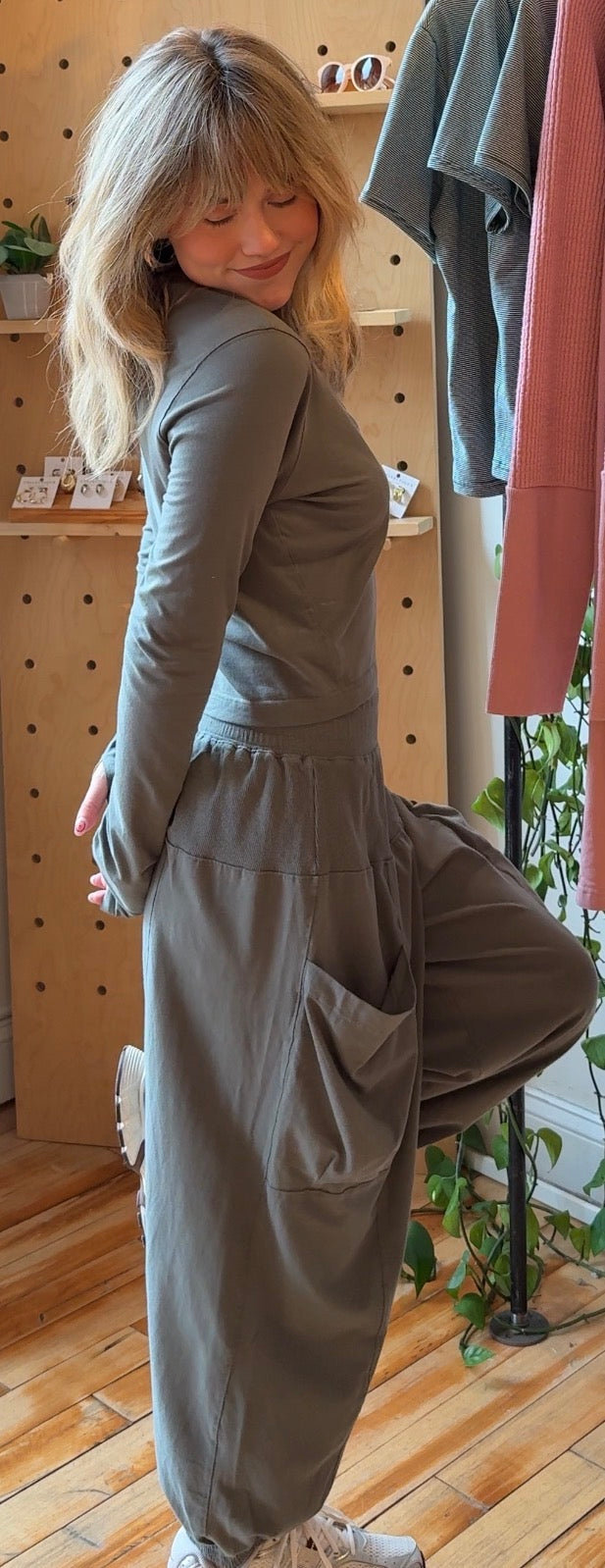 COTTON LYCRA EASY HAREM SET
