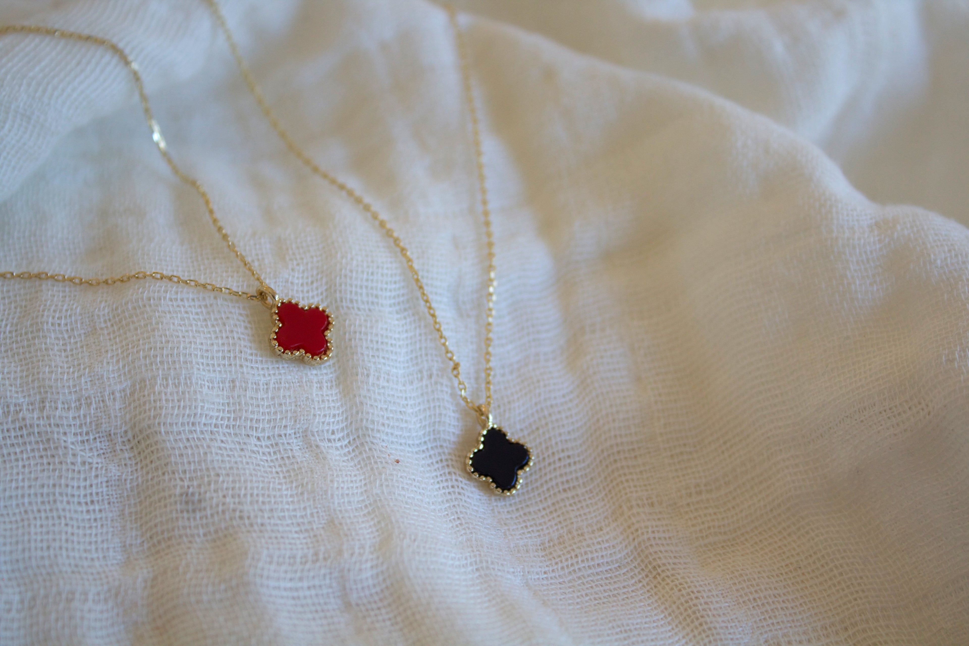 Collectique Gold Clover Necklace Necklace Collectique Blue