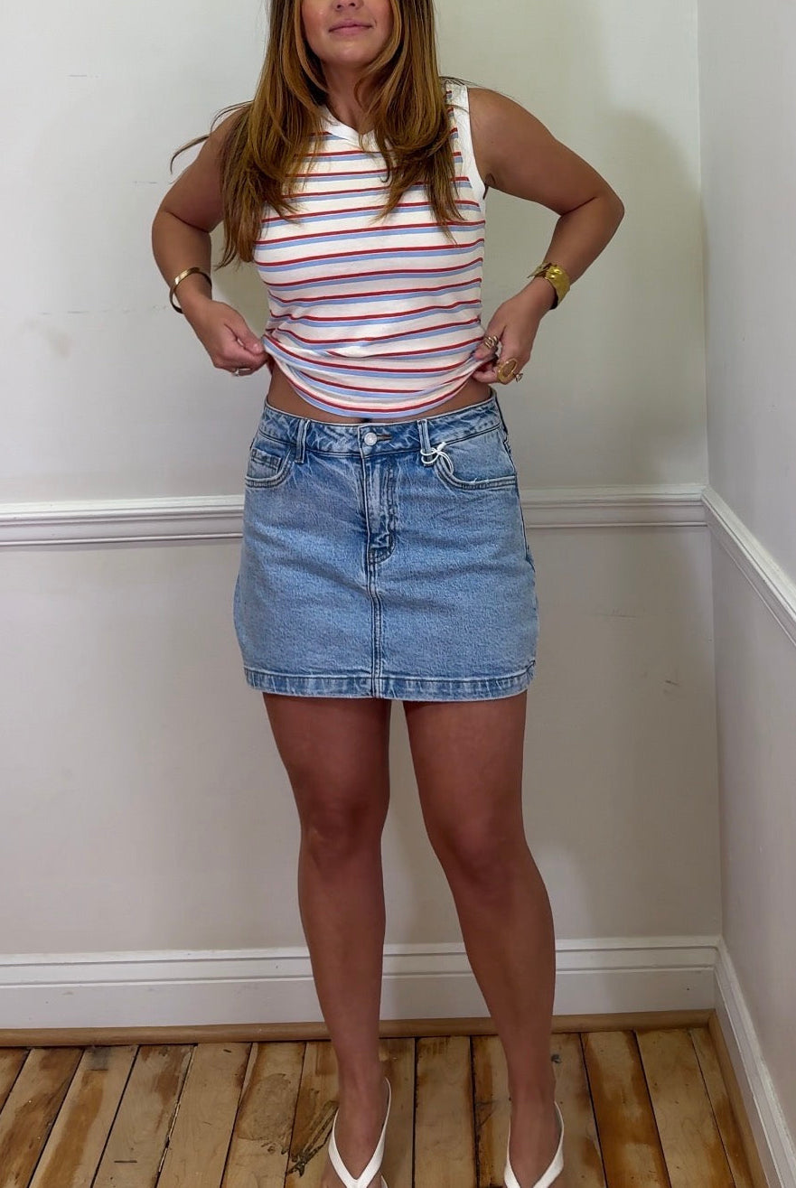 DENIM SKORT