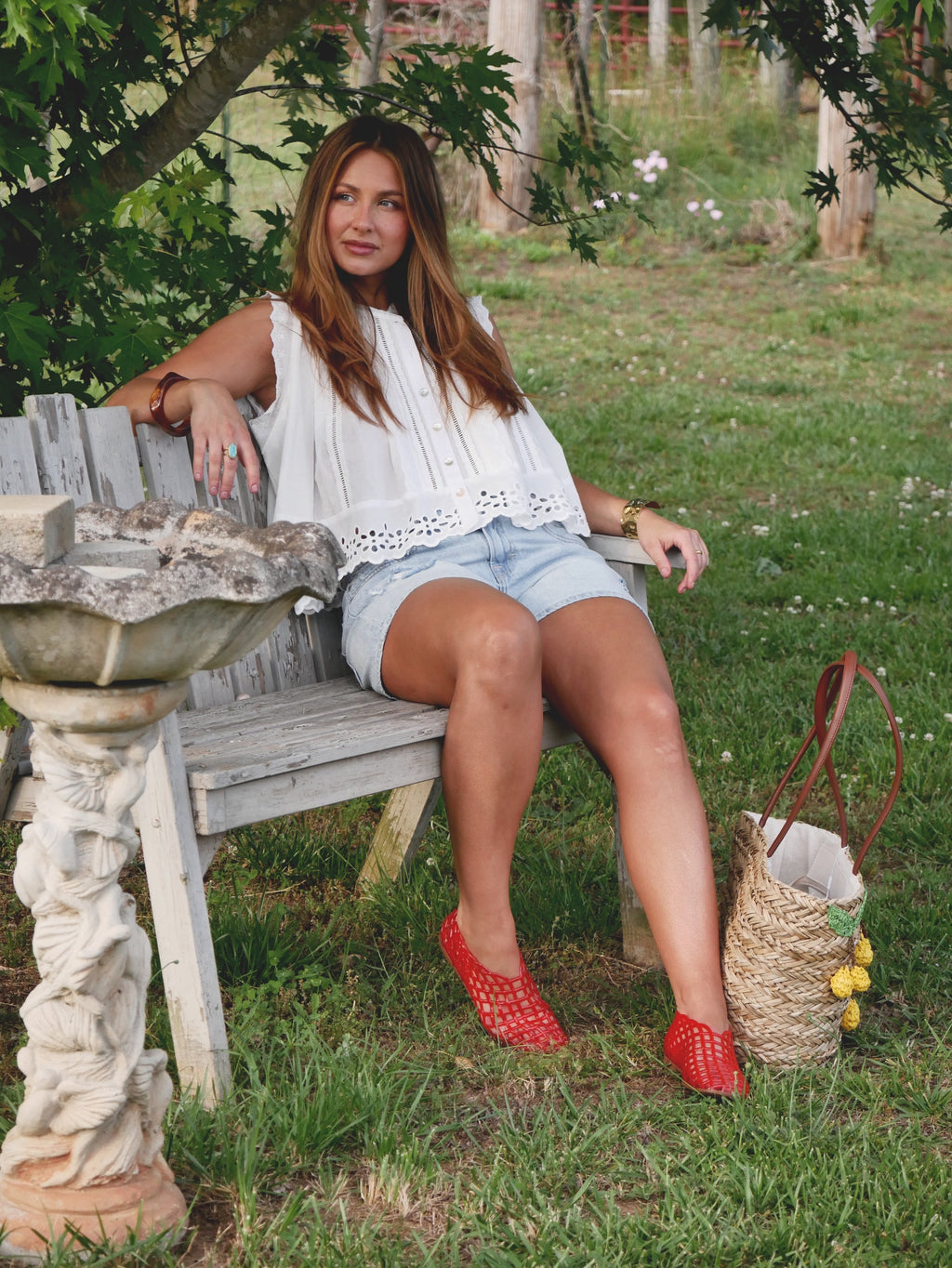 Sleeveless Cotton Blouse