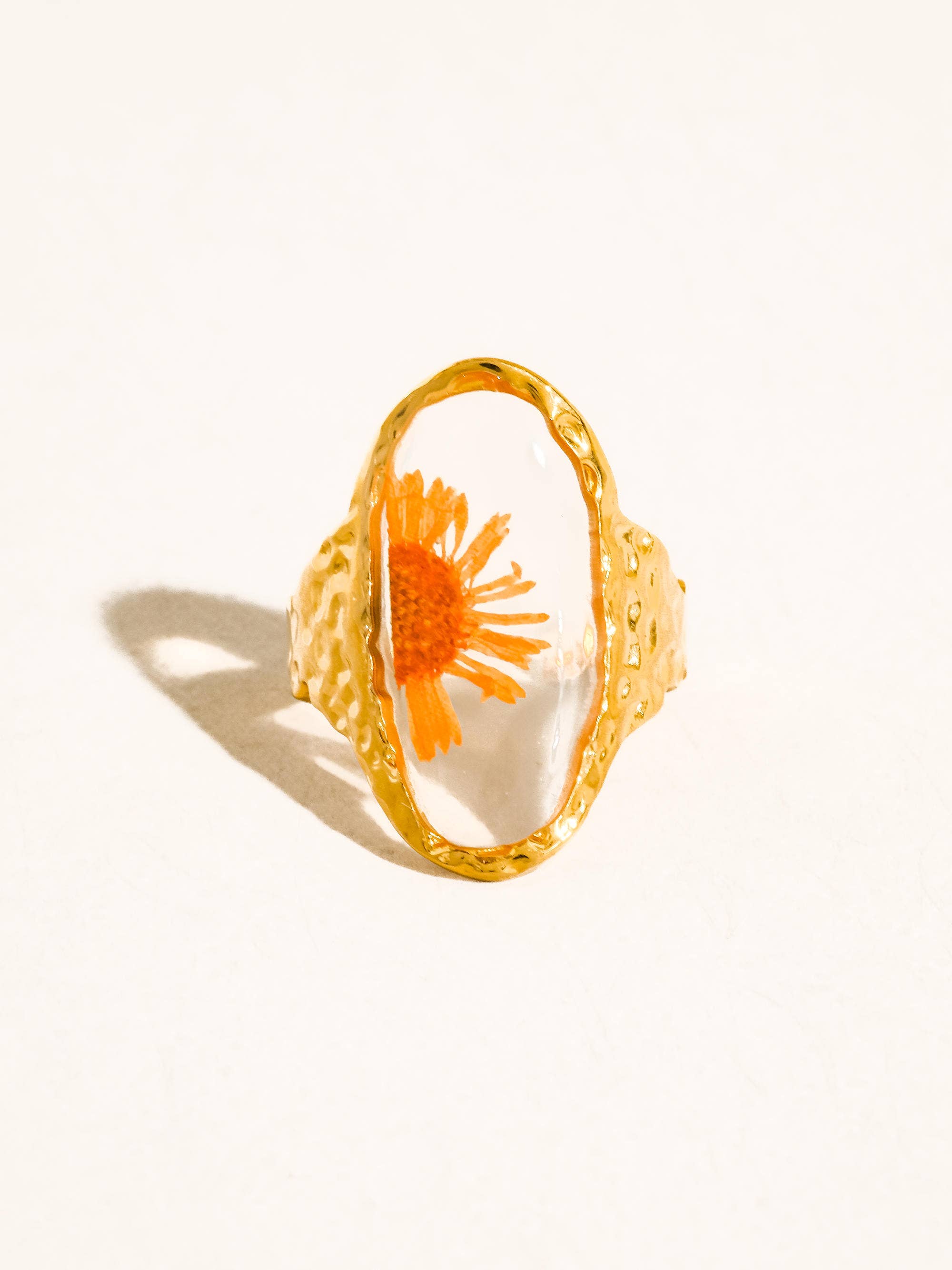 Mesa 18K Gold Non-Tarnish Sunflower Statement Ring