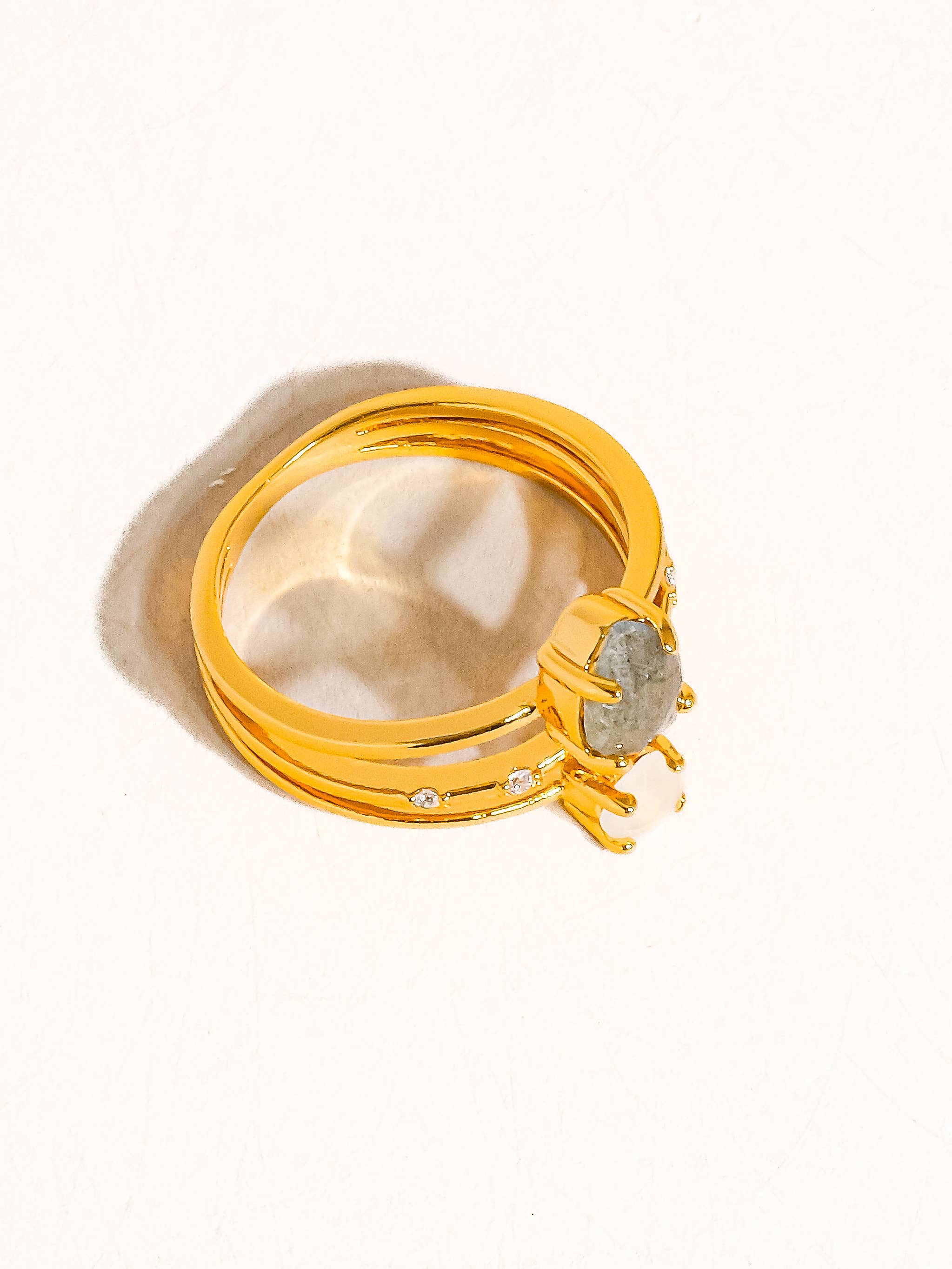 18K Gold Multi Stone  Ring