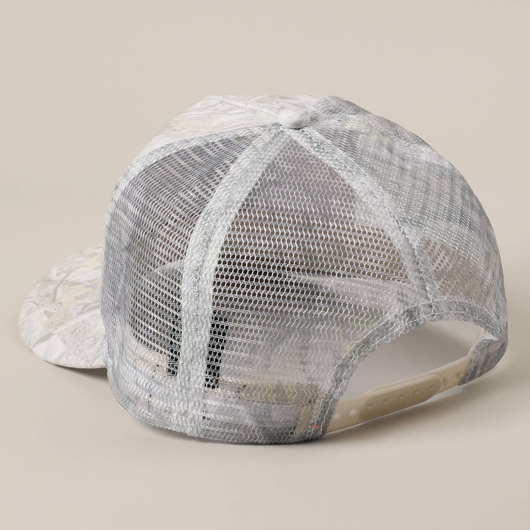 Cowboy and Horse Embroidery Patch Mesh Cap