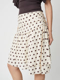 The Ameya Skirt | Polka Dot Asymmetrical Knee Length Layered