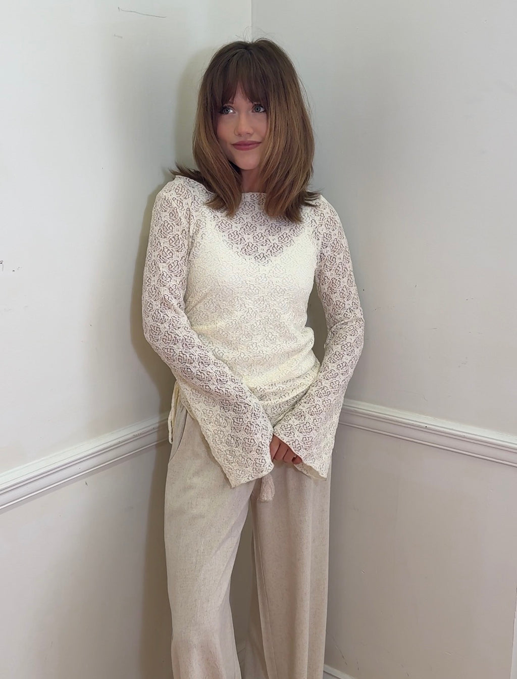 Collectique Asher Mesh Top Top GILLI S / IVORY Collectique S / IVORY GILLI Top Asher Mesh Top