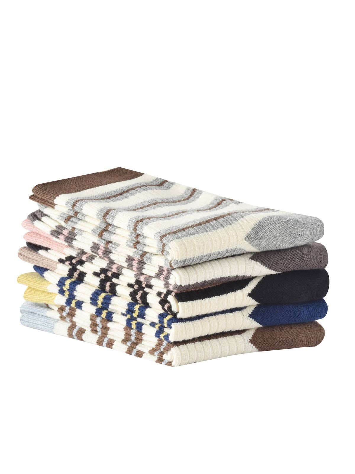 Rufia - Striped Women's Socks for Fall & Winter