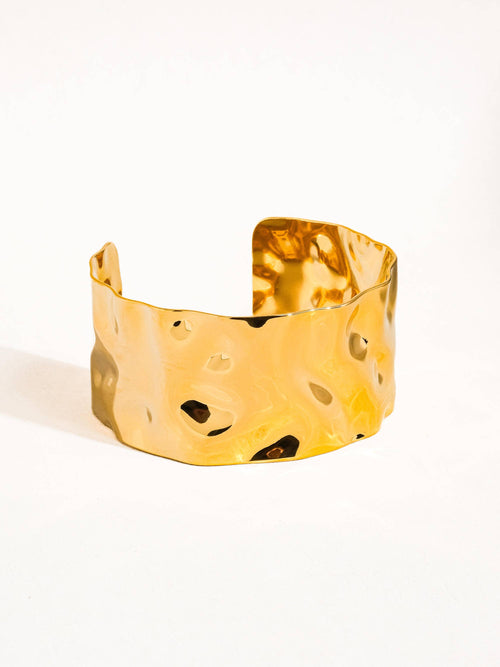 Collectique Baiser 18K Gold Non-Tarnish Glam Bold Bangle Bracelets Flânerie by MAIQ Yellow Gold Collectique Yellow Gold Flânerie by MAIQ Bracelets Baiser 18K Gold Non-Tarnish Glam Bold Bangle