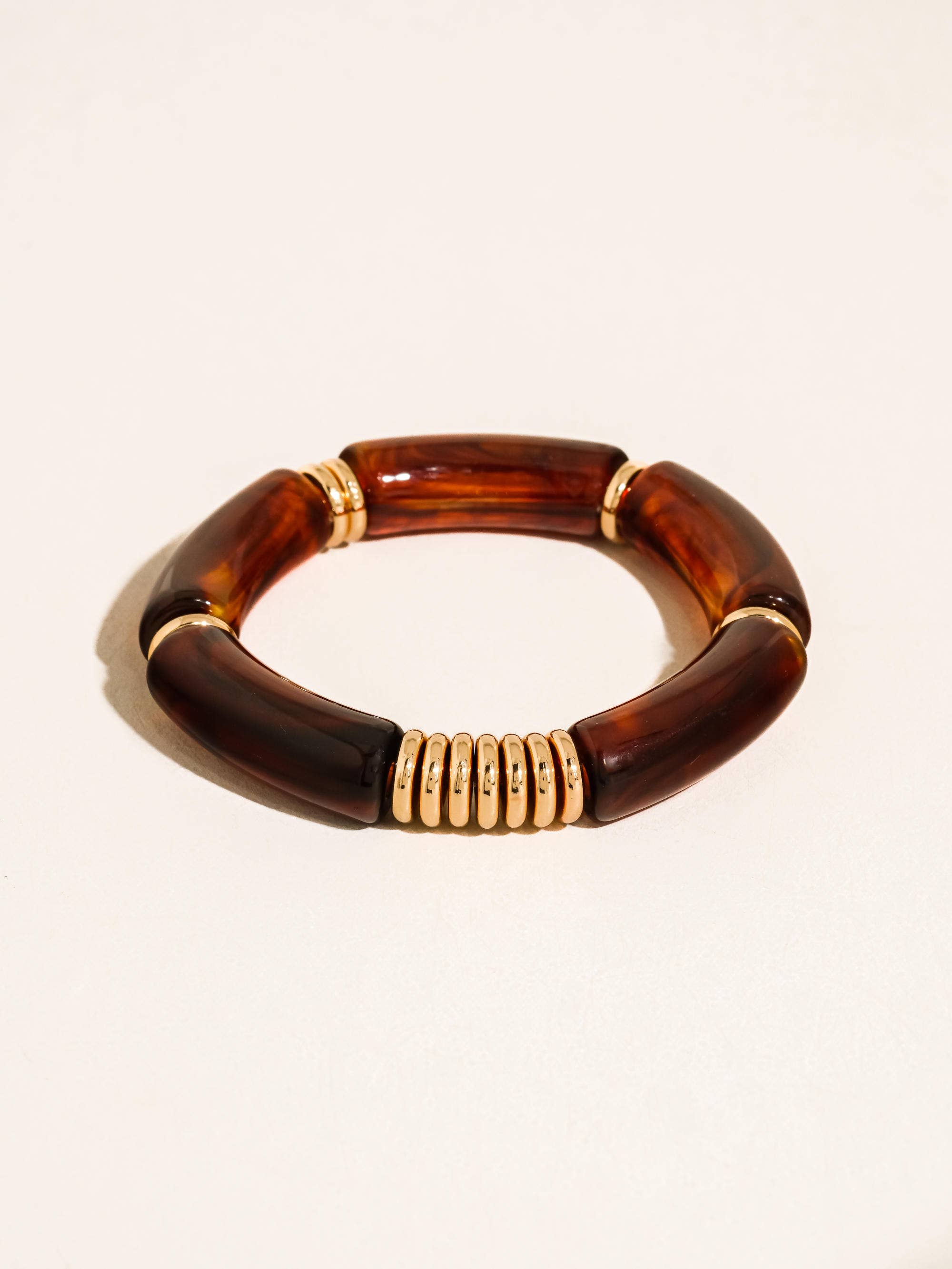 Cove 18K Gold Non-Tarnish Chunky Resin Bangle Set