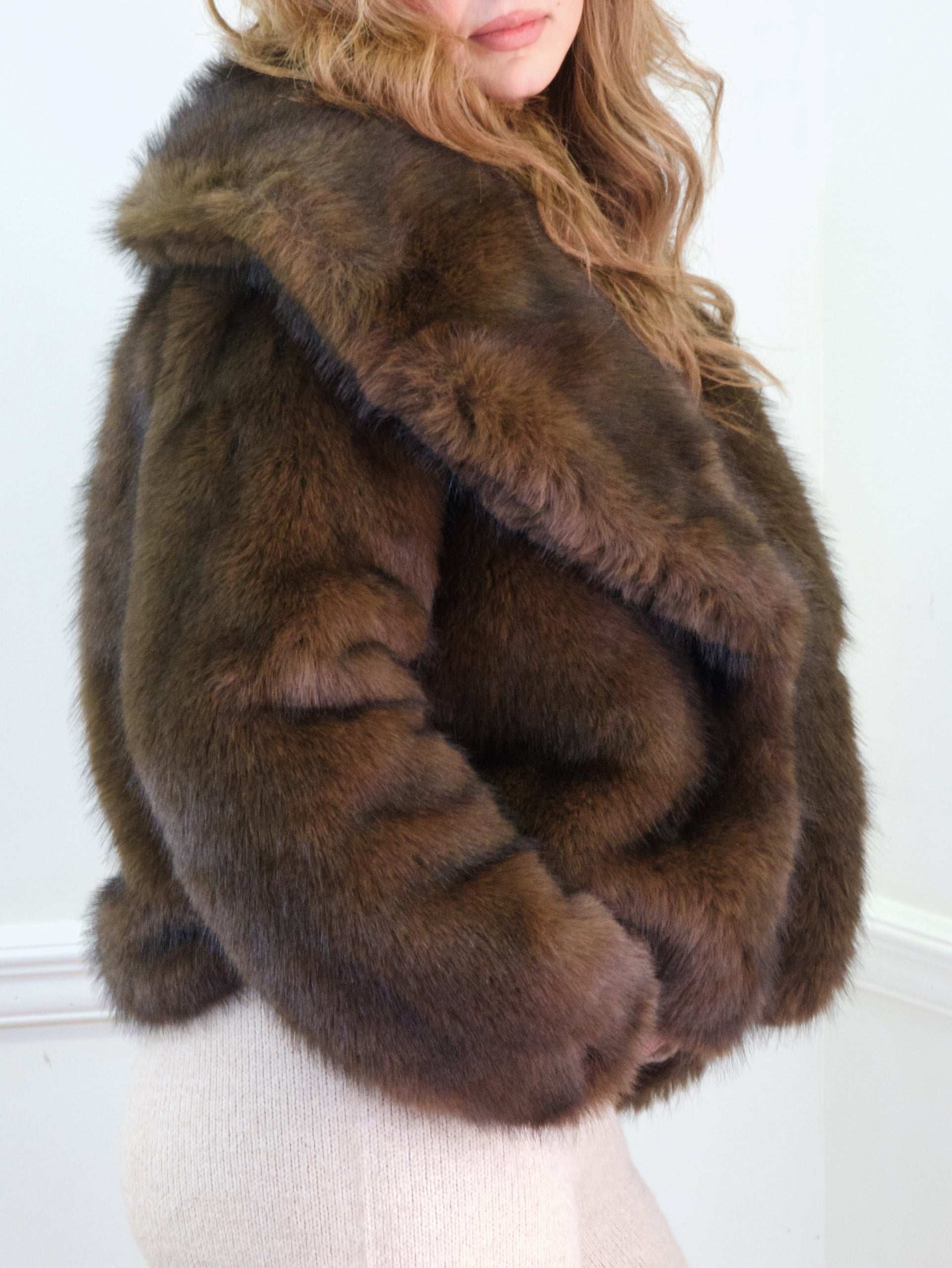 Kaylee Brown Fur Coat