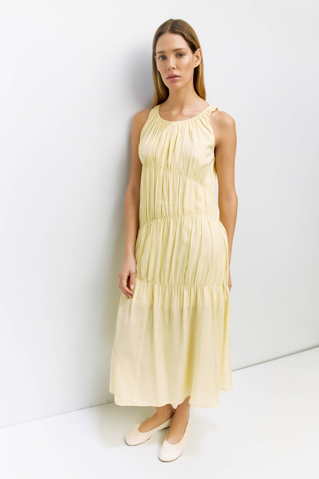 Flowy Butter Dress | Tiered Midi Dress