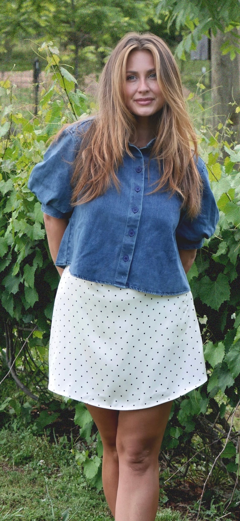 Leanna Cropped Denim Shirt
