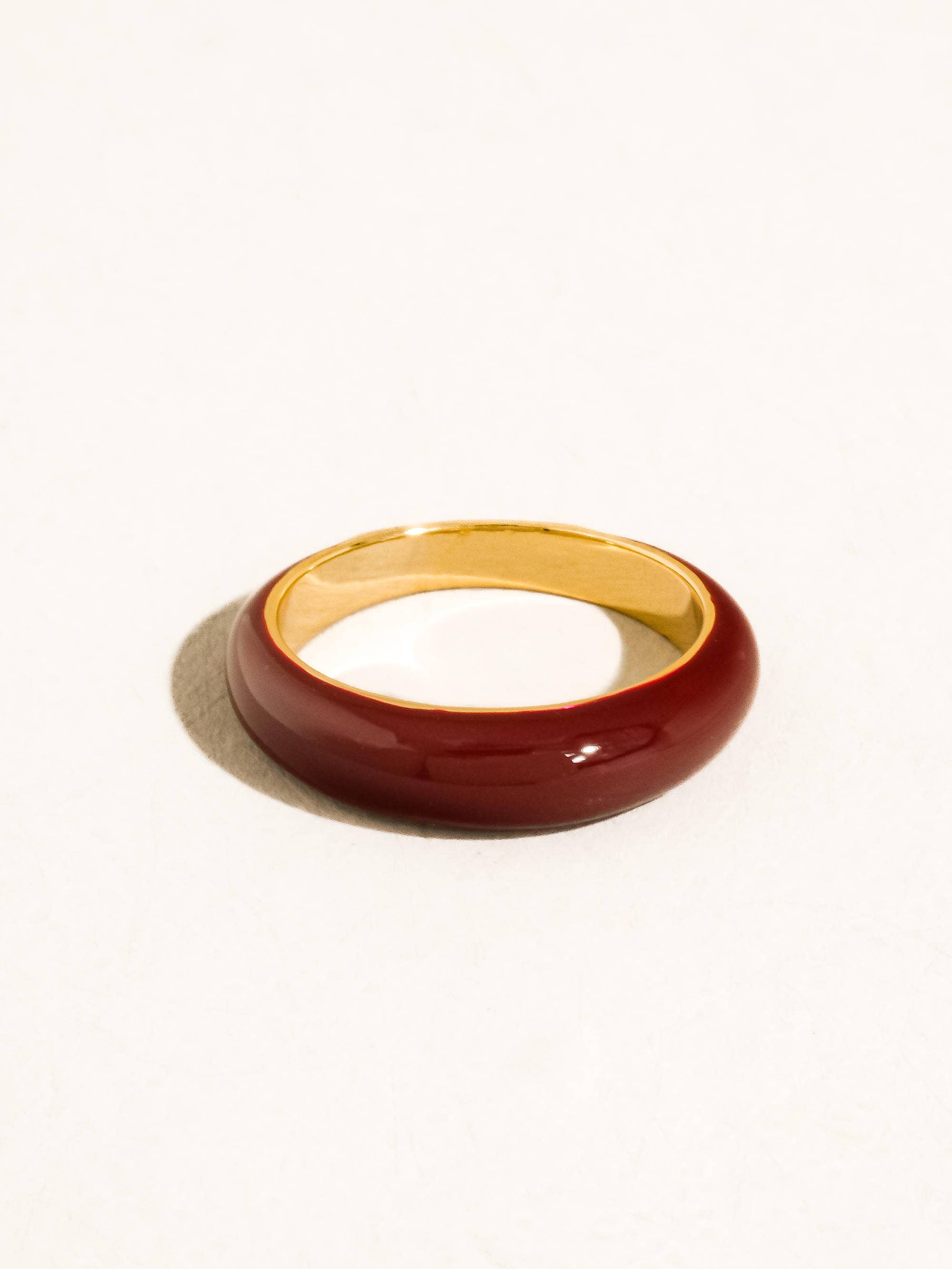 Lottie 18K Gold Vintage Enamel Band Ring
