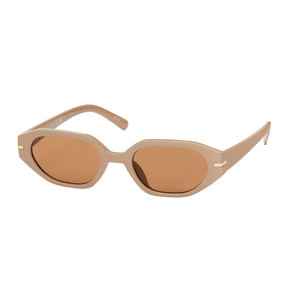 1151 - NEW - Rose Rectangle Vintage Sunglasses