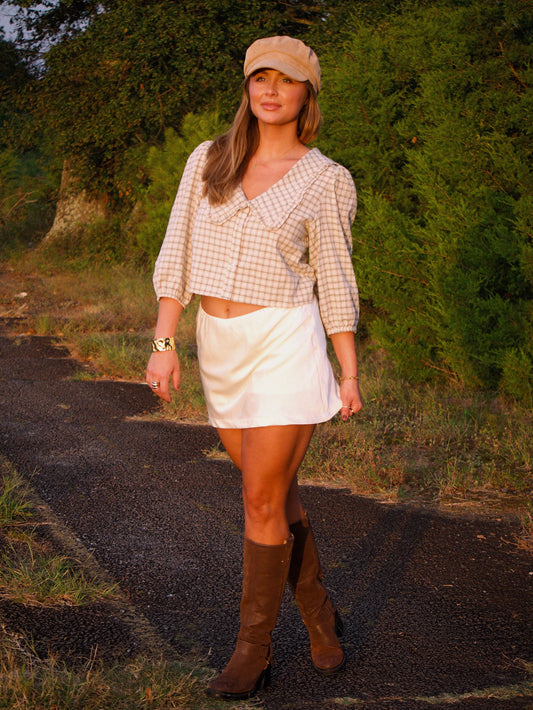 Satin Mini Skirt