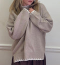 Kelli Khaki Pullover Sweater