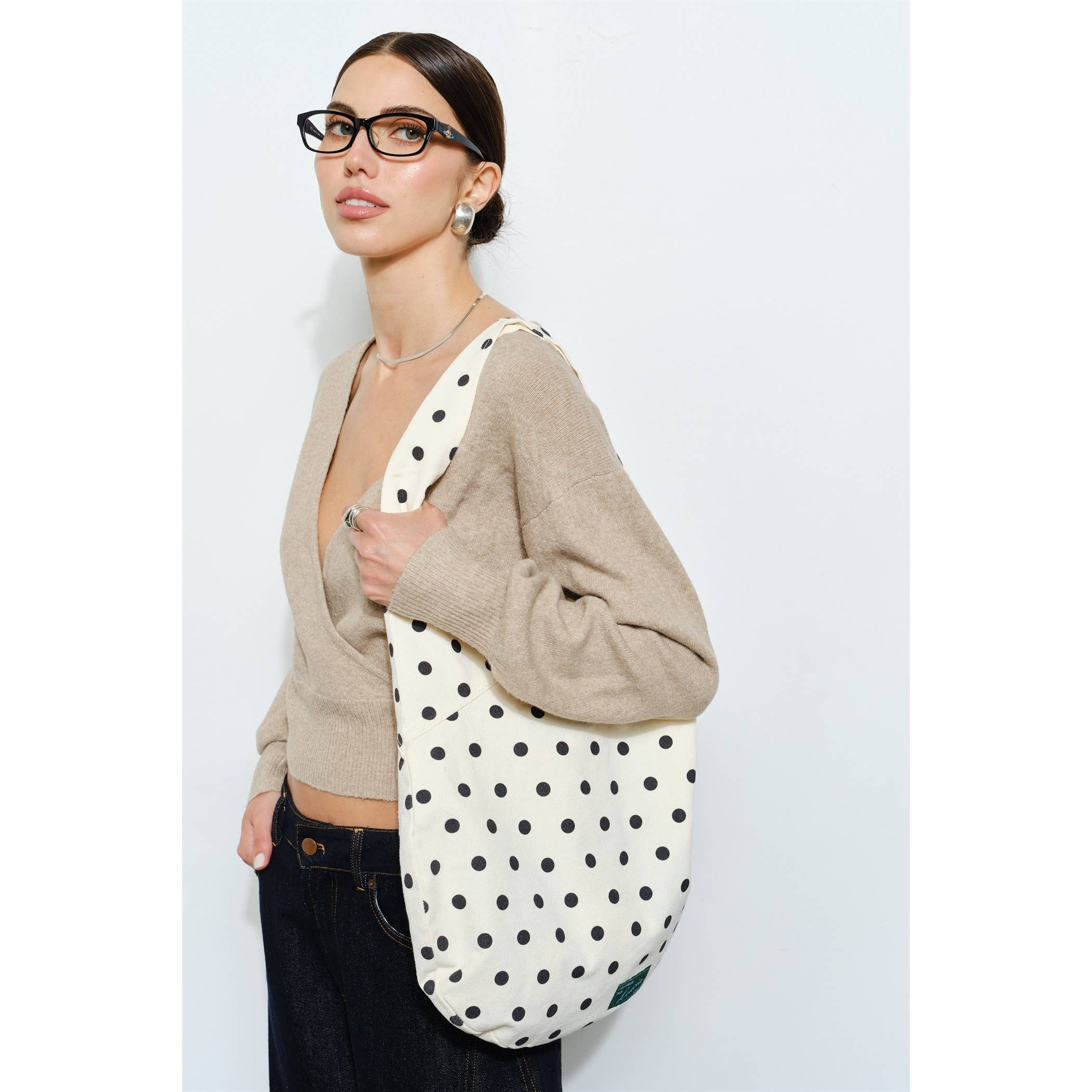 Collectique Polka dot hobo bag Bags Loucia O/S(3) / POLKA DOT Collectique O/S(3) / POLKA DOT Loucia Bags Polka dot hobo bag