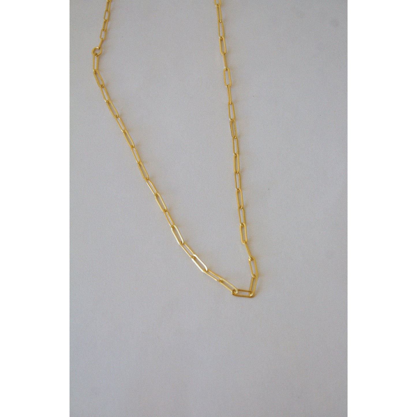 Gold Dipped Paperclip Chain Necklace