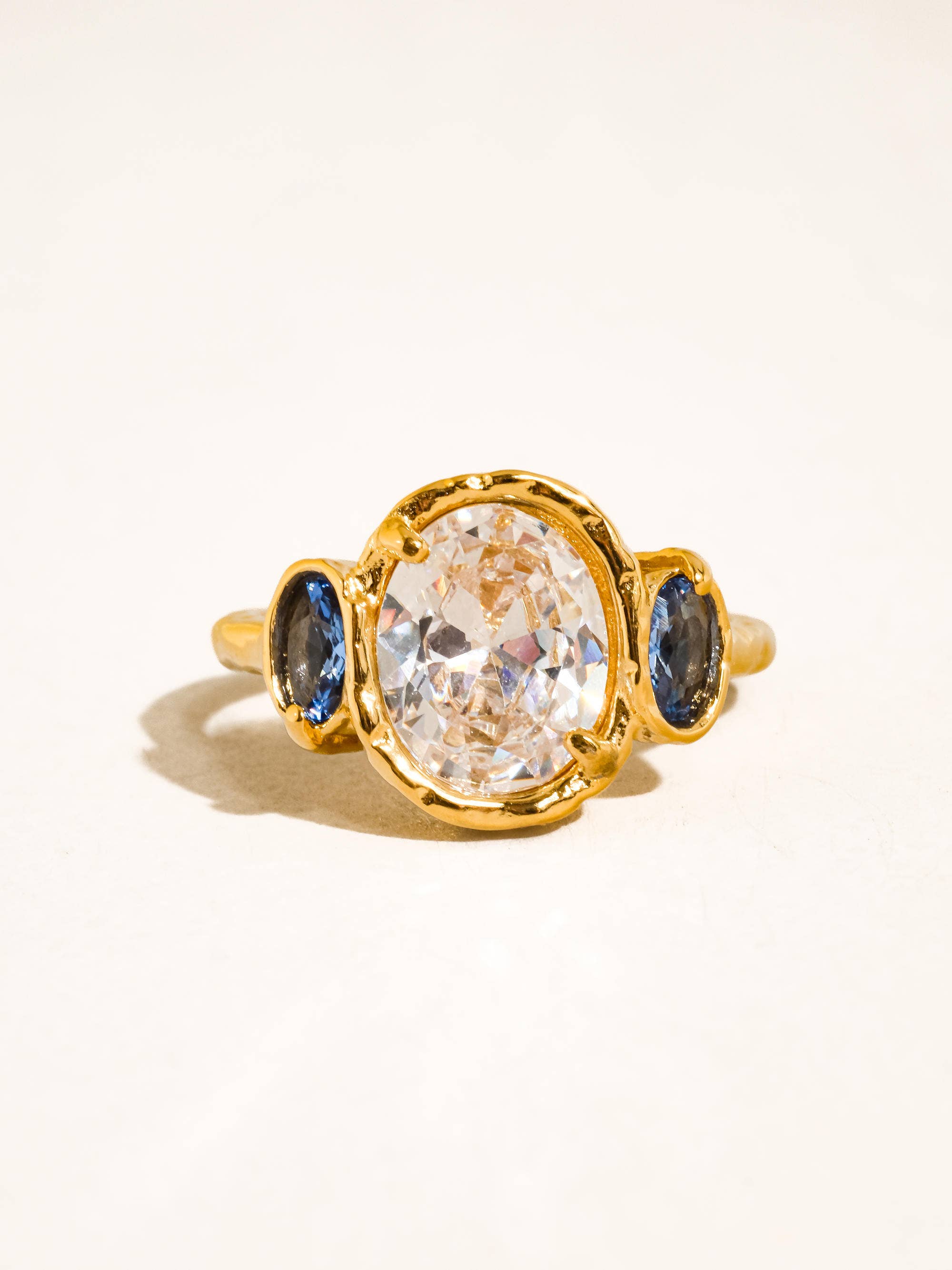 Chamonix 18K Gold Non-Tarnish Vintage Statement Trio Ring