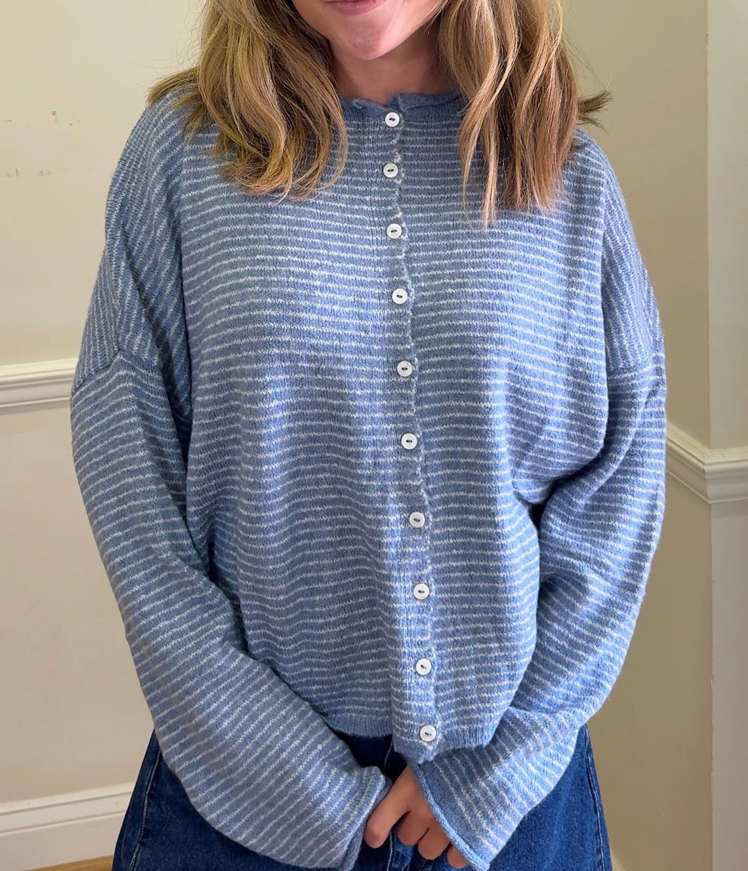 Piper Cardigan - Pin Striped