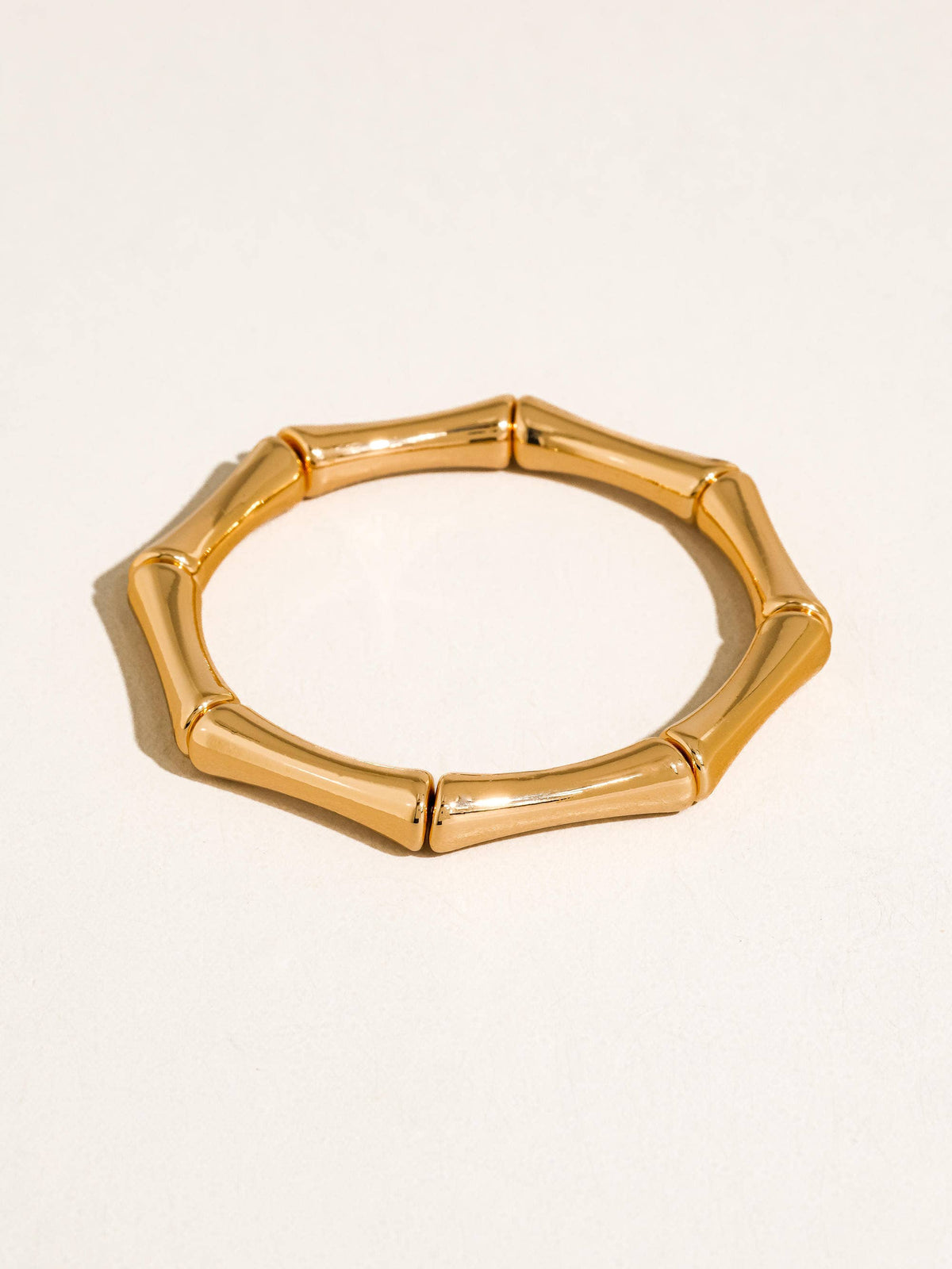 Alun 18K Gold Non-Tarnish Bamboo Resin Bangle Set