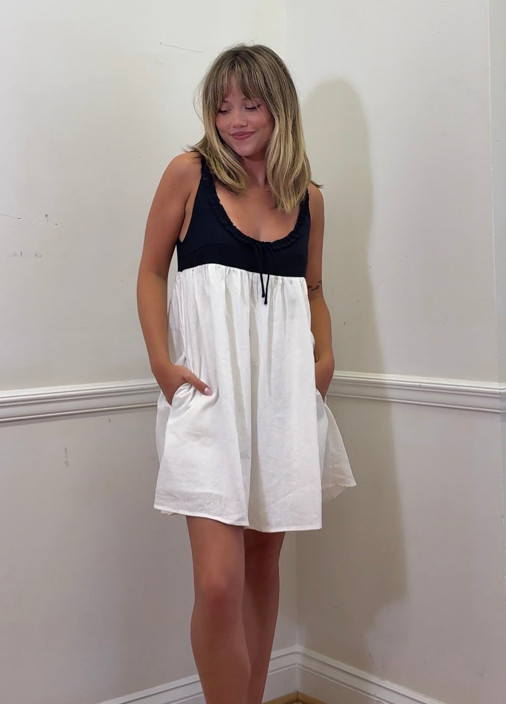 Kamari Contrast Breeze Mini Dress