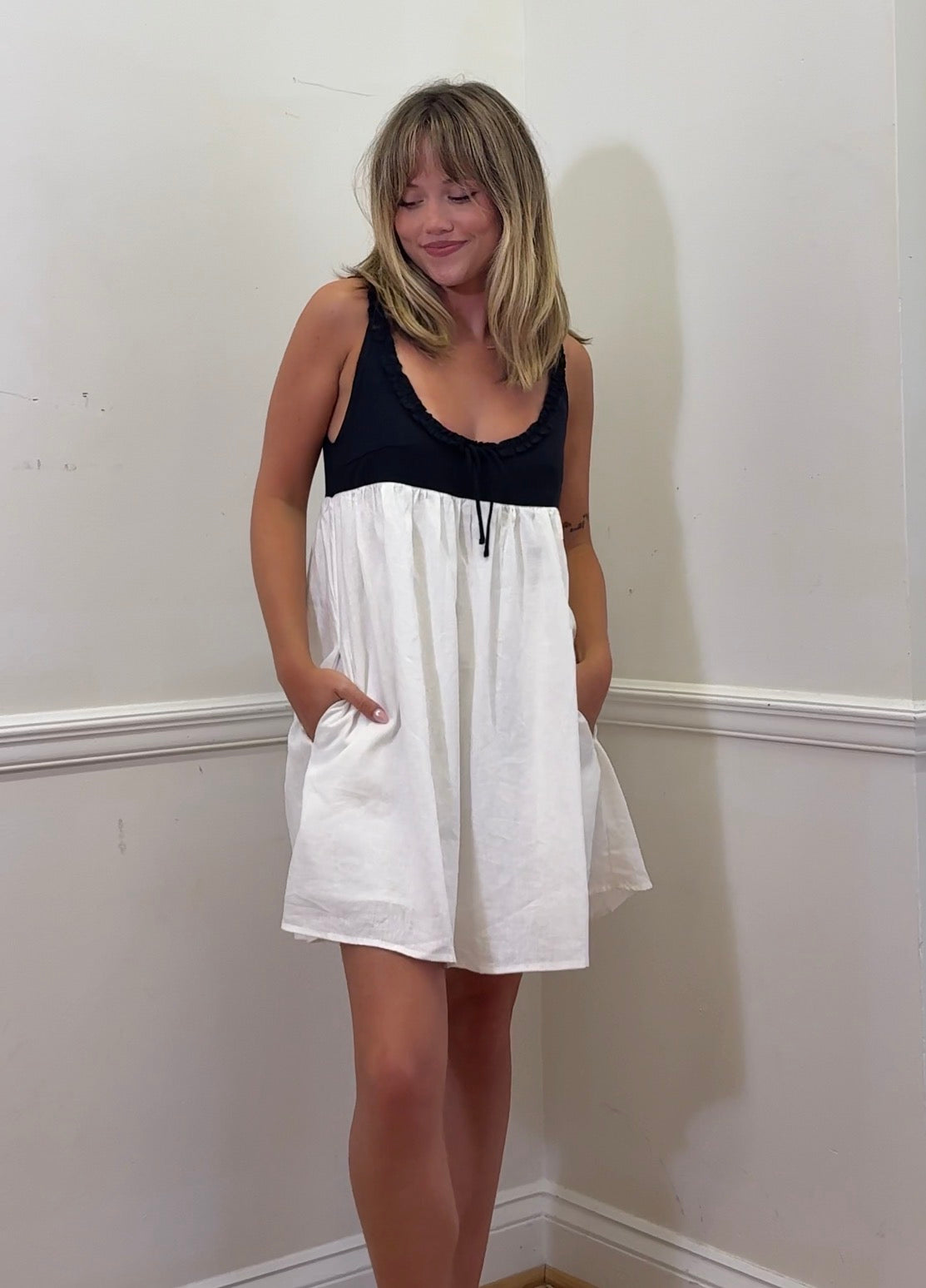 Kamari Contrast Breeze Mini Dress