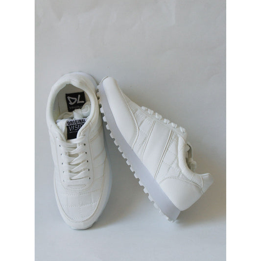 White Quilted Sneakers