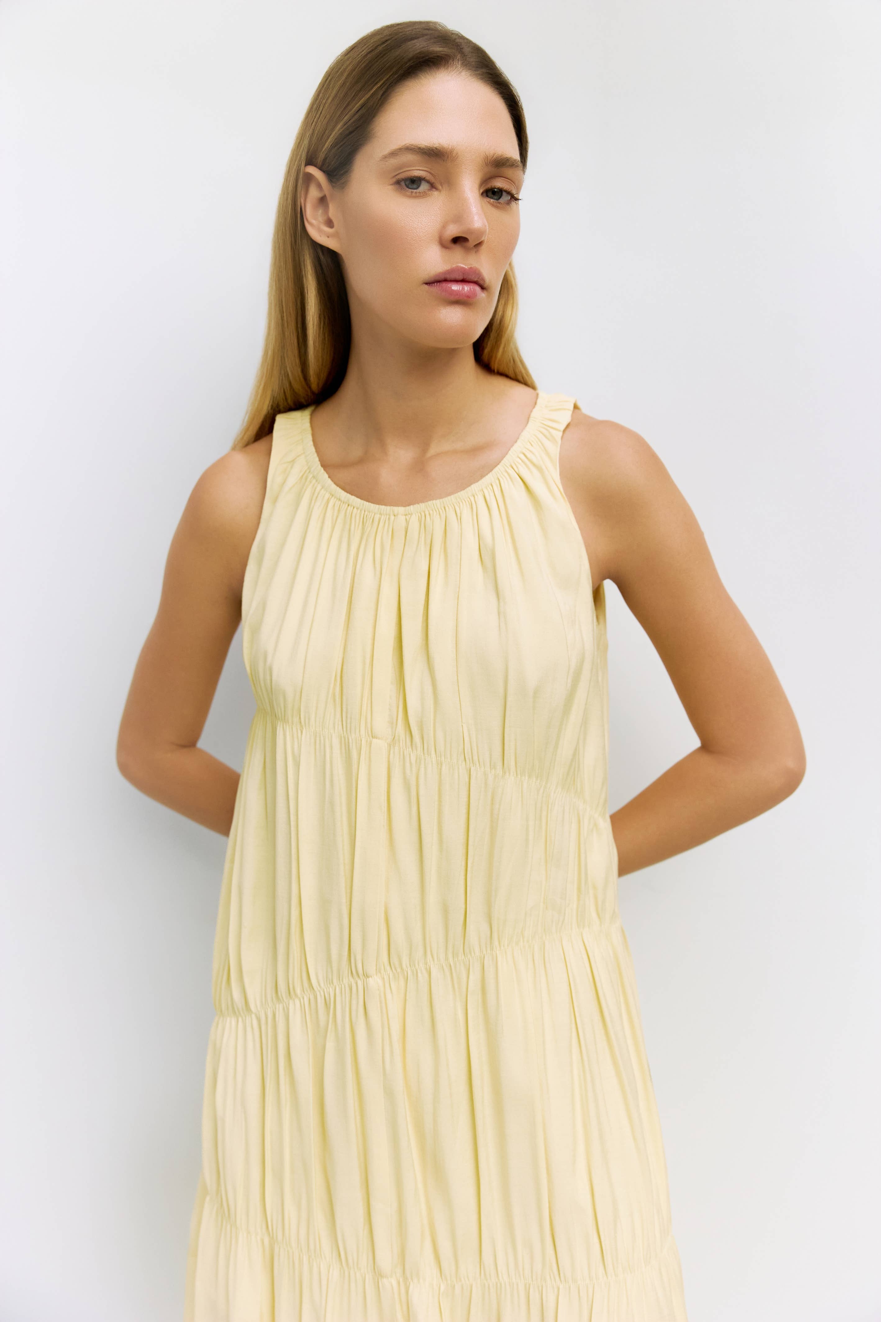 Flowy Butter Dress | Tiered Midi Dress