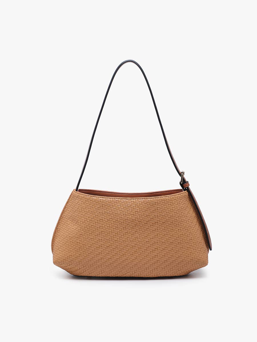 Elsie Faux Woven Shoulder Bag w/ Inner Bag