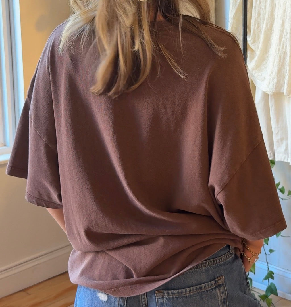 Mineral Wash Oversized Crew Neck T-Shirts