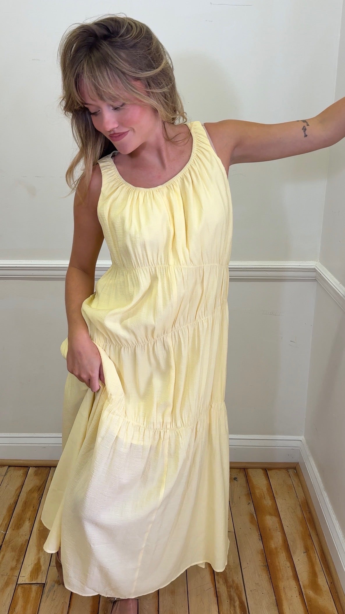 Flowy Butter Dress | Tiered Midi Dress