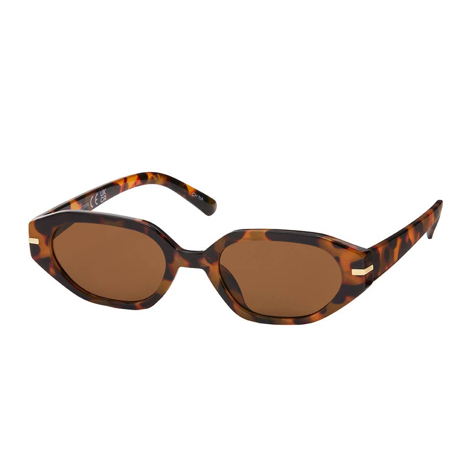 1151 - NEW - Rose Rectangle Vintage Sunglasses