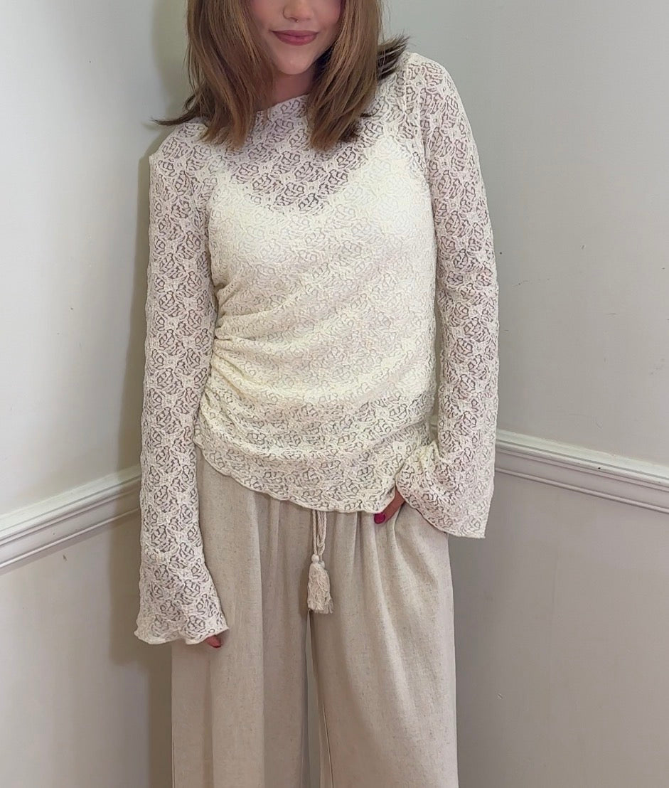 Collectique Asher Mesh Top Top GILLI S / IVORY Collectique S / IVORY GILLI Top Asher Mesh Top